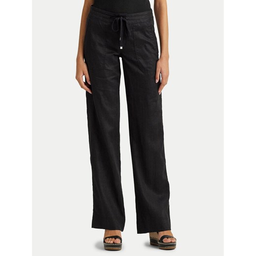 Lauren Ralph Lauren Spodnie materiałowe 200735136001 Czarny Wide Leg ze sklepu MODIVO w kategorii Spodnie damskie - zdjęcie 182669563