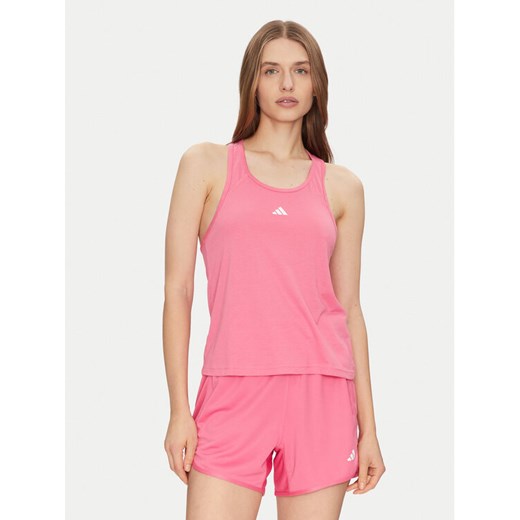 adidas Koszulka techniczna Train Essentials Minimal Branding JC9528 Różowy Regular Fit ze sklepu MODIVO w kategorii Bluzki damskie - zdjęcie 182669613
