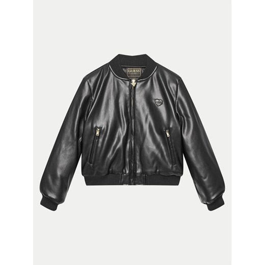 Guess Kurtka z imitacji skóry J4YL13 WE8D0 Czarny Relaxed Fit ze sklepu MODIVO w kategorii Kurtki chłopięce - zdjęcie 182669884