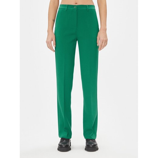 United Colors Of Benetton Spodnie materiałowe 49HHDF04E Zielony Regular Fit ze sklepu MODIVO w kategorii Spodnie damskie - zdjęcie 182669922