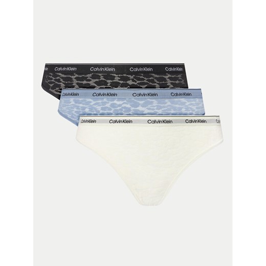 Calvin Klein Underwear Komplet 3 par fig brazylijskich 000QD5225E Kolorowy ze sklepu MODIVO w kategorii Majtki damskie - zdjęcie 182669942