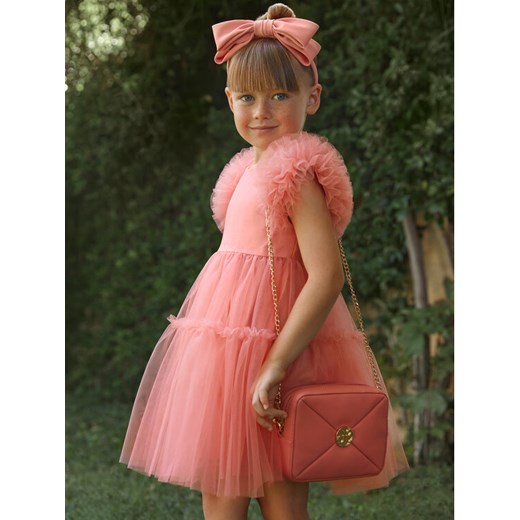 Abel & Lula Sukienka elegancka 5047 Różowy Regular Fit ze sklepu MODIVO w kategorii Sukienki dziewczęce - zdjęcie 182669964