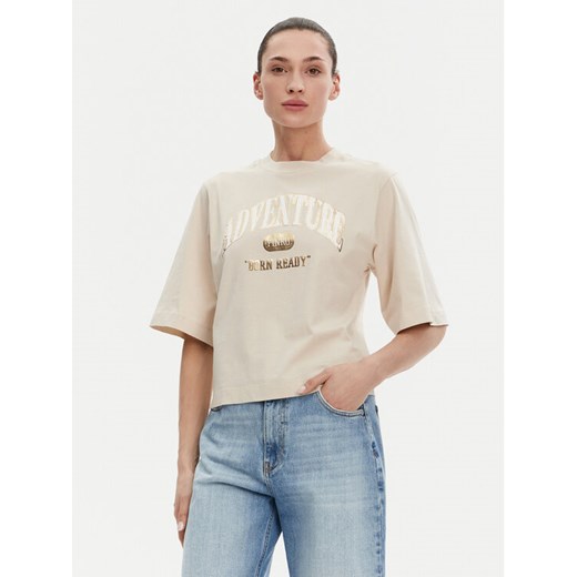 PINKO T-Shirt Niamey 104604 A2CS Beżowy Regular Fit ze sklepu MODIVO w kategorii Bluzki damskie - zdjęcie 182669990