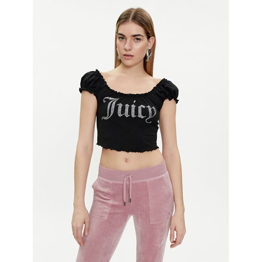 Juicy Couture Bluzka Brodie JCWCT23309 Czarny Regular Fit ze sklepu MODIVO w kategorii Bluzki damskie - zdjęcie 182670023