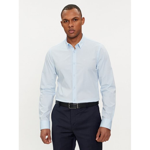 Calvin Klein Koszula K10K110856 Błękitny Slim Fit ze sklepu MODIVO w kategorii Koszule męskie - zdjęcie 182670101