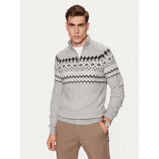 Guess Sweter M4PR59 Z3LQ0 Szary Regular Fit ze sklepu MODIVO w kategorii Swetry męskie - zdjęcie 182670214