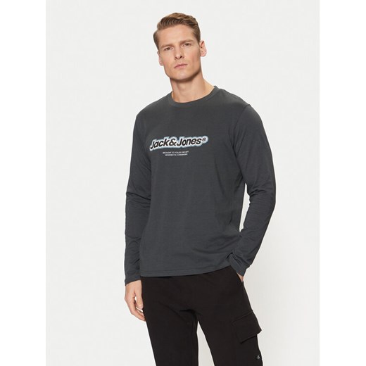Jack&Jones Longsleeve Vesterbro 12266419 Zielony Relaxed Fit ze sklepu MODIVO w kategorii T-shirty męskie - zdjęcie 182670273