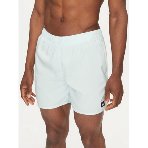 adidas Szorty kąpielowe Solid CLX JC9918 Zielony Regular Fit ze sklepu MODIVO w kategorii Kąpielówki - zdjęcie 182670363