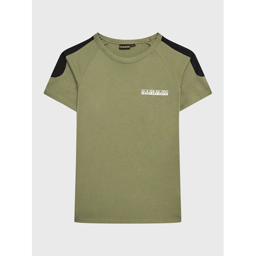 Napapijri T-Shirt S-Pinta NP0A4H2Y M Zielony Regular Fit ze sklepu MODIVO w kategorii T-shirty chłopięce - zdjęcie 182670451