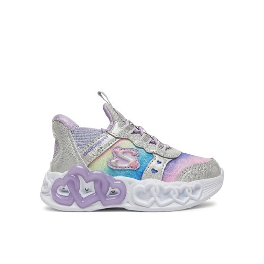 Skechers Sneakersy Infinite Heart Lights-Eternal Shimmer 303755N/SMLT Srebrny ze sklepu MODIVO w kategorii Buty sportowe dziecięce - zdjęcie 182670453