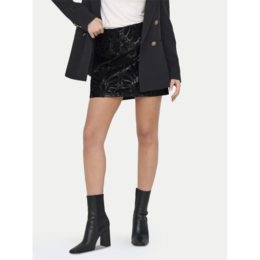 ONLY Spódnica z imitacji skóry Sima 15332330 Czarny Slim Fit ze sklepu MODIVO w kategorii Spódnice - zdjęcie 182670482