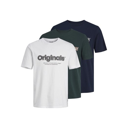 Jack&Jones Komplet 3 t-shirtów 12254138 Kolorowy Standard Fit M MODIVO