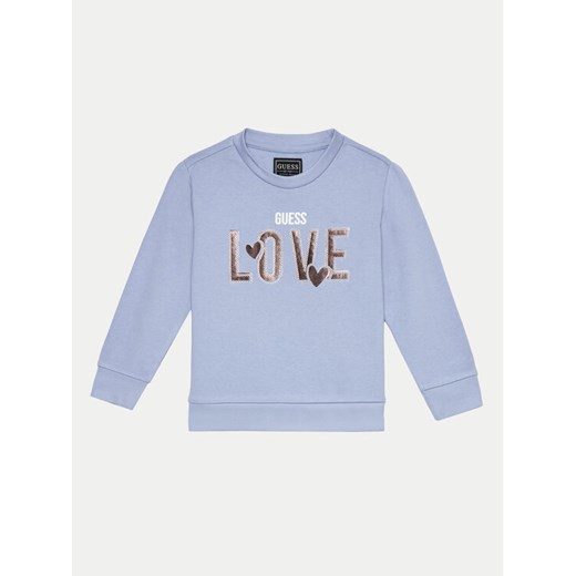 Guess Bluza K4BQ03 KAX73 Błękitny Regular Fit ze sklepu MODIVO w kategorii Bluzy dziewczęce - zdjęcie 182670632