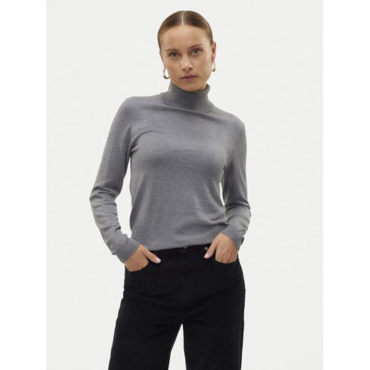 Vero Moda Golf Iris 10320450 Szary Slim Fit ze sklepu MODIVO w kategorii Swetry damskie - zdjęcie 182670652
