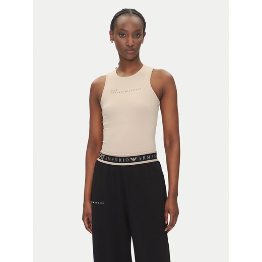 EA7 Emporio Armani Body 7W000338 AF12625 U6155 Beżowy Slim Fit ze sklepu MODIVO w kategorii Bluzki damskie - zdjęcie 182670691