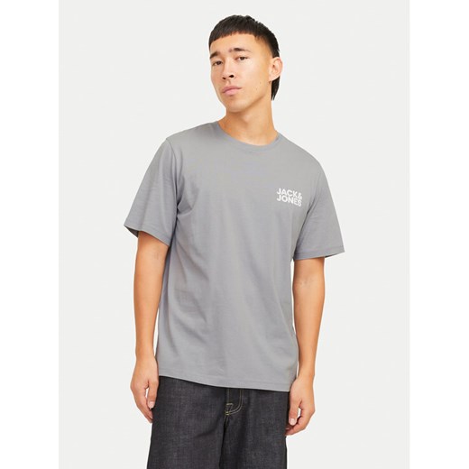 Jack&Jones T-Shirt Corp Logo 12151955 Szary Standard Fit ze sklepu MODIVO w kategorii T-shirty męskie - zdjęcie 182670721
