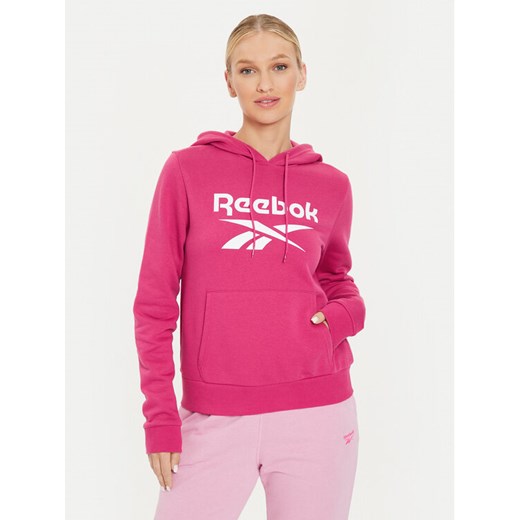 Reebok Bluza Fleece Hoodie Różowy Regular Fit ze sklepu MODIVO w kategorii Bluzy damskie - zdjęcie 182670931