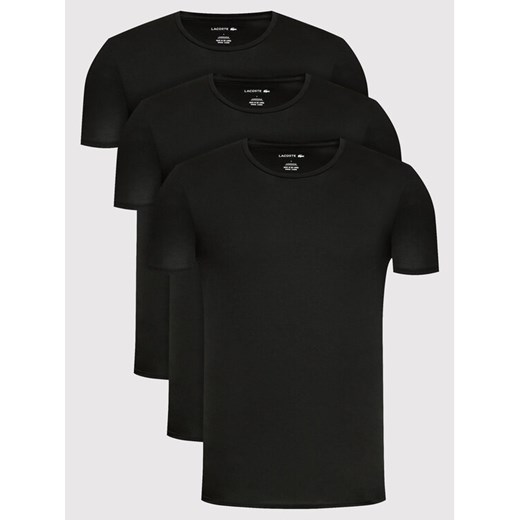 Lacoste Komplet 3 t-shirtów TH3321 Czarny Slim Fit ze sklepu MODIVO w kategorii Podkoszulki męskie - zdjęcie 182670994