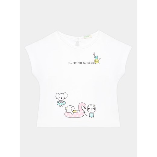 United Colors Of Benetton T-Shirt 3I1XA102W Biały Regular Fit ze sklepu MODIVO w kategorii Koszulki niemowlęce - zdjęcie 182671003