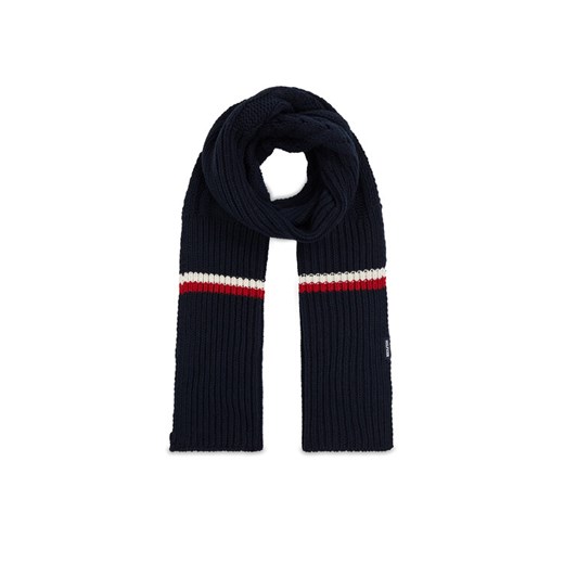 Tommy Hilfiger Szalik Monotype Chunky Knit Scarf AM0AM11507 Granatowy ze sklepu MODIVO w kategorii Szaliki męskie - zdjęcie 182671072