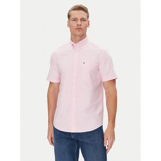 Tommy Hilfiger Koszula Heritage MW0MW36272 Różowy Regular Fit ze sklepu MODIVO w kategorii Koszule męskie - zdjęcie 182671100