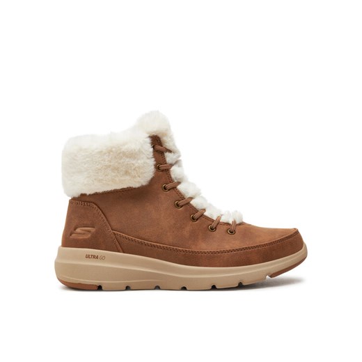 Skechers Botki Glacial Ultra - Wonderland 144202 Brązowy ze sklepu MODIVO w kategorii Botki - zdjęcie 182671104