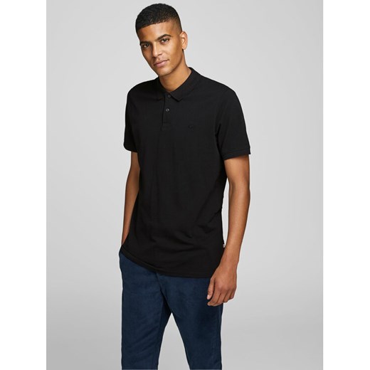 Jack&Jones Polo Basic 12136516 Czarny Slim Fit ze sklepu MODIVO w kategorii T-shirty męskie - zdjęcie 182671130