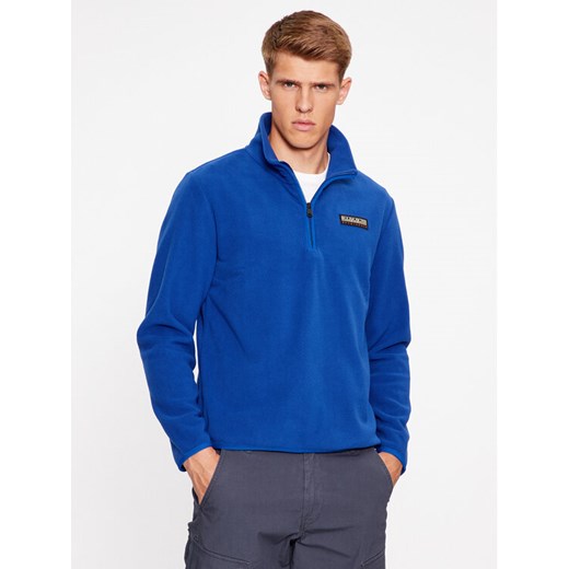 Napapijri Polar NP0A4HDV Niebieski Regular Fit ze sklepu MODIVO w kategorii Bluzy męskie - zdjęcie 182671160