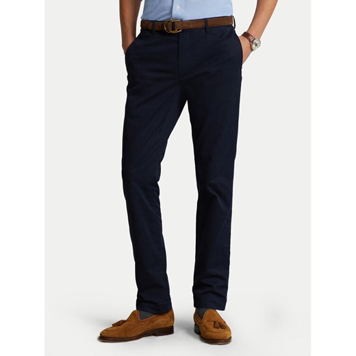 Polo Ralph Lauren Chinosy 710644988002 Granatowy Slim Fit ze sklepu MODIVO w kategorii Spodnie męskie - zdjęcie 182671193