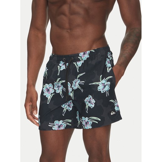 Quiksilver Szorty kąpielowe Everyday Straight Volley 15 EQYJV04121 Czarny Regular Fit ze sklepu MODIVO w kategorii Kąpielówki - zdjęcie 182671233