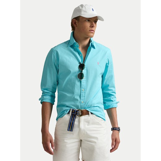 Polo Ralph Lauren Koszula 710937993014 Niebieski Custom Fit ze sklepu MODIVO w kategorii Koszule męskie - zdjęcie 182671243
