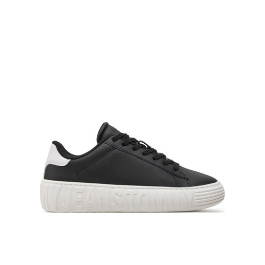 Tommy Jeans Sneakersy Tjw Leather Cupsole Ess EN0EN02507 Czarny ze sklepu MODIVO w kategorii Buty sportowe damskie - zdjęcie 182671263