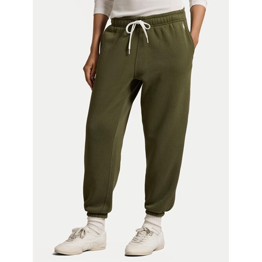 Polo Ralph Lauren Spodnie dresowe 211943009 Zielony Regular Fit ze sklepu MODIVO w kategorii Spodnie damskie - zdjęcie 182671293