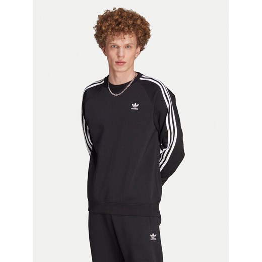 adidas Bluza adicolor Classics 3-Stripes IM2087 Czarny Regular Fit ze sklepu MODIVO w kategorii Bluzy męskie - zdjęcie 182671371
