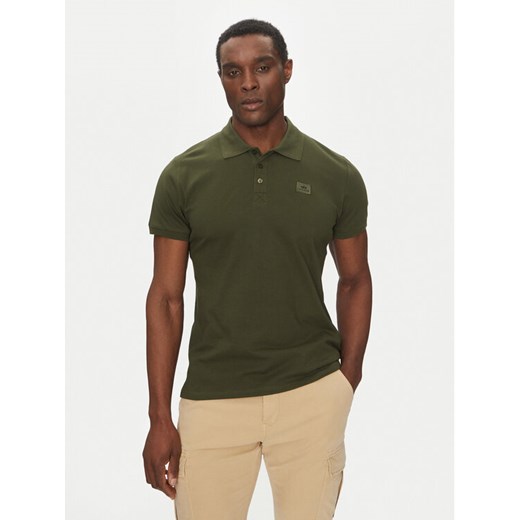 Alpha Industries Polo X-Fit 136600 Zielony Regular Fit ze sklepu MODIVO w kategorii T-shirty męskie - zdjęcie 182671372