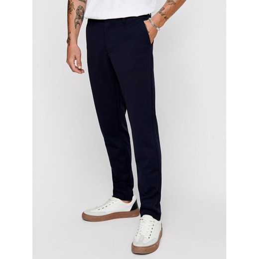 Only & Sons Chinosy Mark 22010209 Granatowy Slim Fit ze sklepu MODIVO w kategorii Spodnie męskie - zdjęcie 182671452