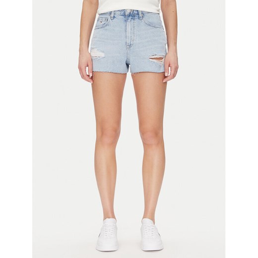Tommy Jeans Szorty jeansowe Hot Pant Bi6019 DW0DW20095 Niebieski Regular Fit ze sklepu MODIVO w kategorii Szorty - zdjęcie 182671462