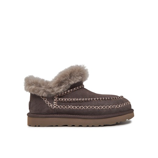 Ugg Śniegowce W Classic Ultra Mini Alpine 1158224 Szary ze sklepu MODIVO w kategorii Śniegowce damskie - zdjęcie 182671470