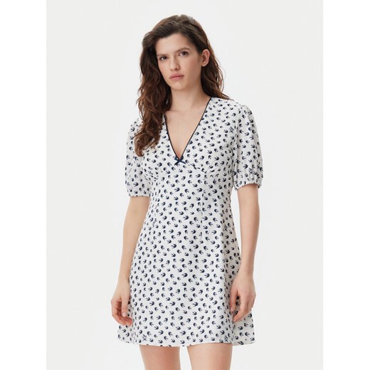 Tommy Jeans Sukienka letnia DW0DW20337 Écru Regular Fit ze sklepu MODIVO w kategorii Sukienki - zdjęcie 182671514