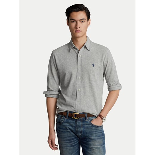 Polo Ralph Lauren Koszula 710654408 Szary Regular Fit ze sklepu MODIVO w kategorii Koszule męskie - zdjęcie 182671573