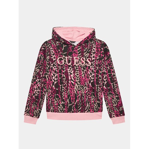 Guess Bluza J3BQ04 KAD73 Różowy Regular Fit ze sklepu MODIVO w kategorii Bluzy dziewczęce - zdjęcie 182671584