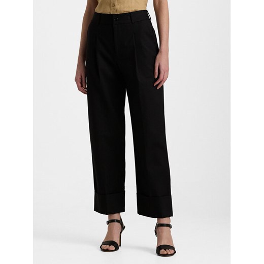Lauren Ralph Lauren Spodnie materiałowe 200871814008 Czarny Relaxed Fit ze sklepu MODIVO w kategorii Spodnie damskie - zdjęcie 182671600