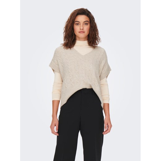 ONLY Sweter 15249328 Beżowy Regular Fit ze sklepu MODIVO w kategorii Swetry damskie - zdjęcie 182671762
