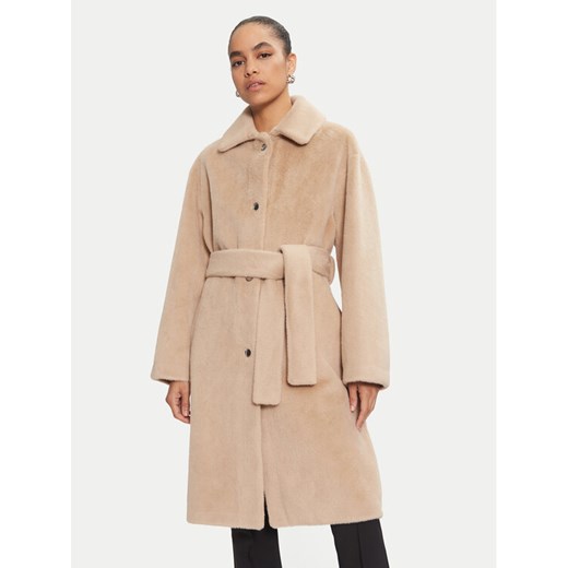 PINKO Płaszcz przejściowy 103836 A1ZN Beżowy Regular Fit ze sklepu MODIVO w kategorii Płaszcze damskie - zdjęcie 182671772