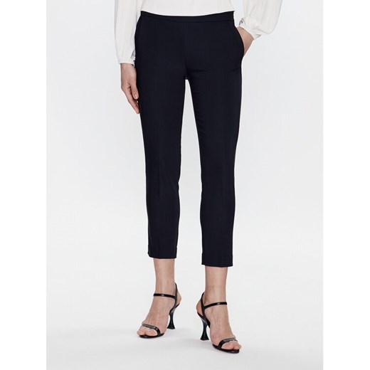 Morgan Spodnie materiałowe 211-PROSY.F Granatowy Slim Fit ze sklepu MODIVO w kategorii Spodnie damskie - zdjęcie 182671810