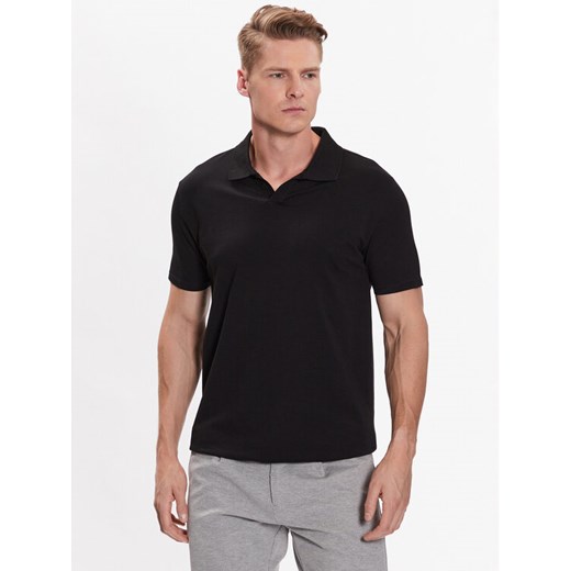 Lindbergh Polo 30-404036 Czarny Slim Fit ze sklepu MODIVO w kategorii T-shirty męskie - zdjęcie 182671851