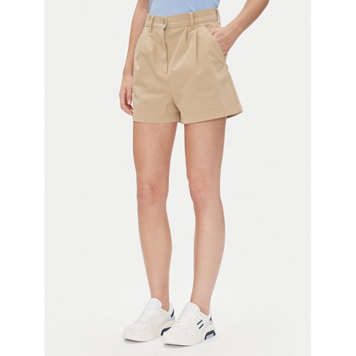 Tommy Jeans Szorty materiałowe Claire DW0DW21643 Beżowy Regular Fit ze sklepu MODIVO w kategorii Szorty - zdjęcie 182671873
