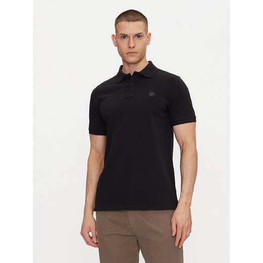 Timberland Polo TB0A6VDP Czarny Regular Fit ze sklepu MODIVO w kategorii T-shirty męskie - zdjęcie 182671903