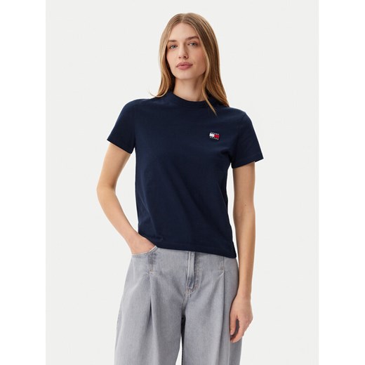 Tommy Jeans T-Shirt DW0DW20153 Granatowy Regular Fit ze sklepu MODIVO w kategorii Bluzki damskie - zdjęcie 182671932