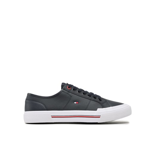 Tommy Hilfiger Tenisówki Core Corporate Vulc Leather FM0FM04561 Granatowy ze sklepu MODIVO w kategorii Trampki męskie - zdjęcie 182671970